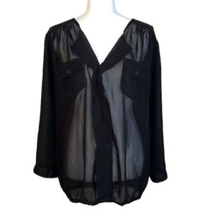 Live 4 Truth Black Sheer Blouse